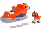 PAT PATROUILLE KNIGHTS RESCUE : ZUMA ET SON  HOVERCRAFT - FIGURINE CHIEN - VEHICULE DE LUXE - PAW PATROL - SPIN MASTER - 20135922