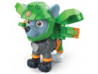 PAT PATROUILLE ROCKY AVEC SAC A DOS ET BADGE - FIGURINE CHIEN - PAW PATROL MOTO PUPS - SPIN MASTER - 20130054