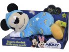 PELUCHE MICKEY PHOSPHORESCENTE BLEU 33 CM DISNEY - BRILLE DANS LA NUIT - NICOTOY