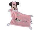 PELUCHE MINNIE AVEC SON MOUCHOIR PHOSPHORESCENTE ROSE 17 CM DISNEY - DOUDOU BRILLE DANS LA NUIT - NICOTOY