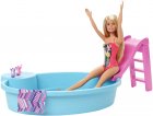 PISCINE GLAMOUR AVEC TOBOGGAN ET POUPEE BARBIE MATTEL - GHL91 - ACCESSOIRE POUPEE