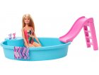 PISCINE GLAMOUR AVEC TOBOGGAN ET POUPEE BARBIE MATTEL - GHL91 - ACCESSOIRE POUPEE