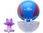 POKEMON CLIP 'N' GO : TOXIZAP ET SA  SUPERBALL - FIGURINE ET SUPER BALL - TOMY 37423