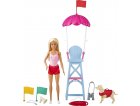 POUPEE BARBIE BLONDE METIER : MAITRE- NAGEUR + CHIEN + ACCESSOIRES - SAUVETEUSE - MATTEL - GTX69