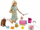 POUPEE BARBIE LA FETE DES CHIENS + 2 CHIENS + ACCESSOIRES - ANNIVERSAIRE - MATTEL - GXV75