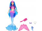 POUPEE BARBIE MERMAID POWER : SIRENE ROBERTS CHEVEUX BLEU ET VIOLET + ANIMAL + 3 ACCESSOIRES - MATTEL - HHG52