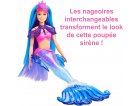 POUPEE BARBIE MERMAID POWER : SIRENE ROBERTS CHEVEUX BLEU ET VIOLET + ANIMAL + 3 ACCESSOIRES - MATTEL - HHG52