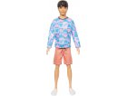 POUPEE KEN FASHIONISTAS AVEC SHORT ORANGE ET MAILLOT - BARBIE - MATTEL - HRH24