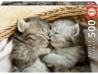 PUZZLE 2 MIGNONS CHATONS DANS UNE CORBEILLE 500 PIECES - COLLECTION ANIMAUX - EDUCA - 19004