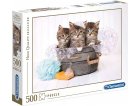 PUZZLE 3 CHATONS DANS UNE BASSINE 500 PIECES - COLLECTION ANIMAUX - CLEMENTONI - 35065