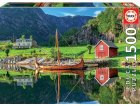 PUZZLE BATEAU VIKING - DRAKKAR 1500 PIECES - COLLECTION PAYSAGE DU DANEMARK  - EDUCA - 18006