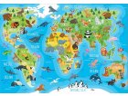 PUZZLE CARTE DU MONDE ANIMAUX 150 PIECES - COLLECTION MAPPEMONDE / GEOGRAPHIE - EDUCA - 18115