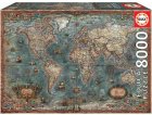 PUZZLE CARTE DU MONDE ANTIQUE 8000 PIECES - COLLECTION PLANISPHERE - EDUCA 18017