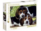 PUZZLE CHIENS BEAGLES : DEUX CHIOTS 500 PIECES - COLLECTION ANIMAUX - CLEMENTONI - 30289