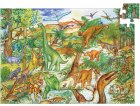 PUZZLE D'OBSERVATION LE MONDE DES DINOSAURES 100 PIECES - LIVRET ET POSTER - DJECO - DJ07424