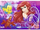 PUZZLE DISNEY LA PETITE SIRENE : ARIEL AVEC CRABE SEBASTIEN ET POISSON POLOCHON 60 PIECES - NATHAN - 86634
