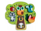 PUZZLE EN FEUTRINE ET BOIS OSKI - 5 PIECES - DJECO - DJ01039