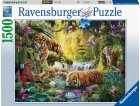 PUZZLE FAMILLE DE TIGRE AU BORD DE LA RIVIERE - 1500 PIECES COLLECTION ANIMAUX SAUVAGES - RAVENSBURGER - 160051