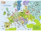 PUZZLE LA CARTE DE L'EUROPE ILLUSTREE - 150 PIECES - COLLECTION GEOGRAPHIE-  NATHAN - 868353