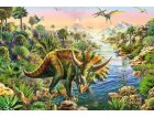 PUZZLE LE MONDE DES DINOSAURES 3 X 48 PIECES AVEC POSTER - SCHMIDT - 56202