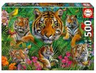 PUZZLE LE PARADIS TROPICAL DES TIGRES 500 PIECES - ANIMAUX SAUVAGES - EDUCA - 19902