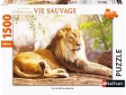 PUZZLE LE ROI DES ANIMAUX : LION COUCHE - 1500 PIECES COLLECTION VIE SAUVAGE - NATHAN - 87815