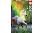 PUZZLE LICORNE BLANCHE ET l'ARC EN CIEL 500 PIECES - COLLECTION ANNE STOKES - EDUCA - 18448