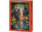 PUZZLE LOUP BOIT DANS LA RIVERE DE LA FORET - 1500 PIECES COLLECTION ANIMAUX SAUVAGES - CASTORLAND