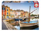 PUZZLE MIROIR AUX OISEAUX, PORT DE MARTIGUES, FRANCE 1000 PIECES - BATEAUX, VILLE - EDUCA - 19928