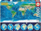 PUZZLE NEON LA CARTE DU MONDE 1000 PIECES - COLLECTION FLUORESCENT - EDUCA - 16760