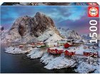 PUZZLE NORVEGE : ILE LOFOTEN 1500 PIECES - COLLECTION PAYSAGE HIVER - EDUCA - 17976