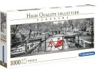 PUZZLE PANORAMA NOIR ET BLANC AMSTERDAM ET LE VELO 1000 PIECES - COLLECTION PAYSAGE PAYS-BAS - CLEMENTONI - 39440