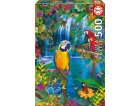 PUZZLE PERROQUET : PARADIS TROPICAL 500 PIECES - COLLECTION ANIMAUX - EDUCA - 15512