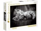 PUZZLE PETIT CHAT GRIS COUCHE 1000 PIECES - COLLECTION ANIMAUX - CLEMENTONI - 39950