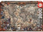 PUZZLE PIRATE CARTE AU TRESOR 2000 PIECES - COLLECTION CORSAIRE - EDUCA - 18008