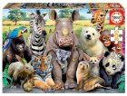 PUZZLE SELFIE DROLES D'ANIMAUX SAUVAGES 300 PIECES - PHOTO FUN & HUMOUR - EDUCA - 15908