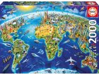 PUZZLE SYMBOLES DU MONDE 2000 PIECES - COLLECTION CARTE DU MONDE - EDUCA - 17129