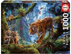 PUZZLE TIGRE AVEC BEBES DANS LA FORET 1000 PIECES - COLLECTION ANIMAUX SAUVAGES - EDUCA 17662