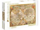 PUZZLE VIEILLE CARTE DU MONDE 2000 PIECES - COLLECTION PAYS - CLEMENTONI - 32557