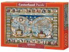 PUZZLE VIEILLE CARTE DU MONDE ILLUSTREE 1639 2000 PIECES - COLLECTION HISTOIRE ET GEOGRAPHIE