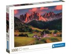 PUZZLE VILLAGE DE VAL DI FUNES : DOLOMITES MONTAGNE 1000 PIECES - COLLECTION PAYSAGE D'ITALIE - CLEMENTONI - 39743