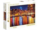 PUZZLE VILLE D'AMSTERDAM ET LE FLUVE D AMSTEL VUE DE NUIT 500 PIECES - COLLECTION PAYSAGE PAYS-BAS - CLEMENTONI - 35037