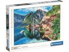 PUZZLE VUE DE LA VILLAGE HALLSTATT : LAC ET MONTAGNE 1500 PIECES - CLEMENTONI PAYSAGE AUTRICHE - 31687