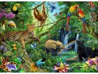 PUZZLE XXL LES ANIMAUX SAUVAGES : SINGE ELEPHANT PERROQUET LEOPARD - 200 PIECES - RAVENSBURGER - 126606