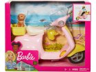 SCOOTER ROSE BARBIE ET PETIT CHIEN - MATTEL - FRP56 - MOTO, ACCESSOIRES