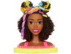 TETE A COIFFER METISSE NOIRE BARBIE MECHES ARC EN CIEL 22 PIECES - COLOR REVEAL - MATTEL