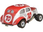 VEHICULE CARS DUKE COULTERS - VOITURE MINIATURE BLANCHE ET ROUGE - MATTEL - FLL95