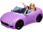 VOITURE CABRIOLET MAUVE BARBIE + POUPEE BARBIE - AUTO SPORTIVE - VEHICULE DECAPOTABLE - MATTEL - HBY29
