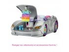 VOITURE DECAPOTABLE GRISE PAILLETTES + 3 ACCESSOIRES - BARBIE EXTRA- MATTEL - HDJ47 - VOITURE DECAPOTABLE